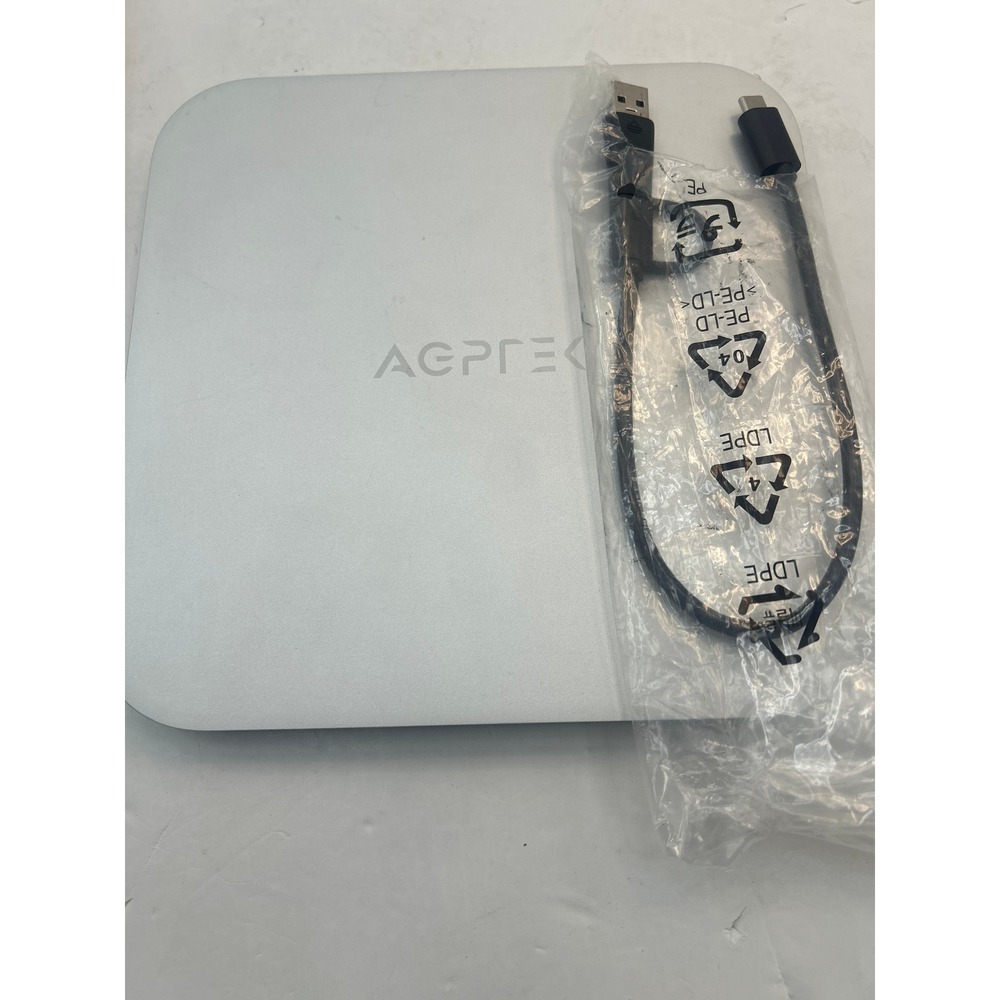 AGPTEK MC25 USB-C Hub Enclosure Mac Mini OS Silver
